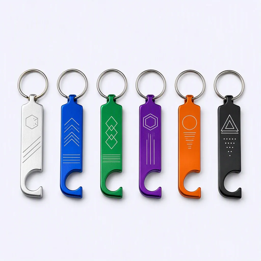 6-Color Anodized Aluminum Keychain Array