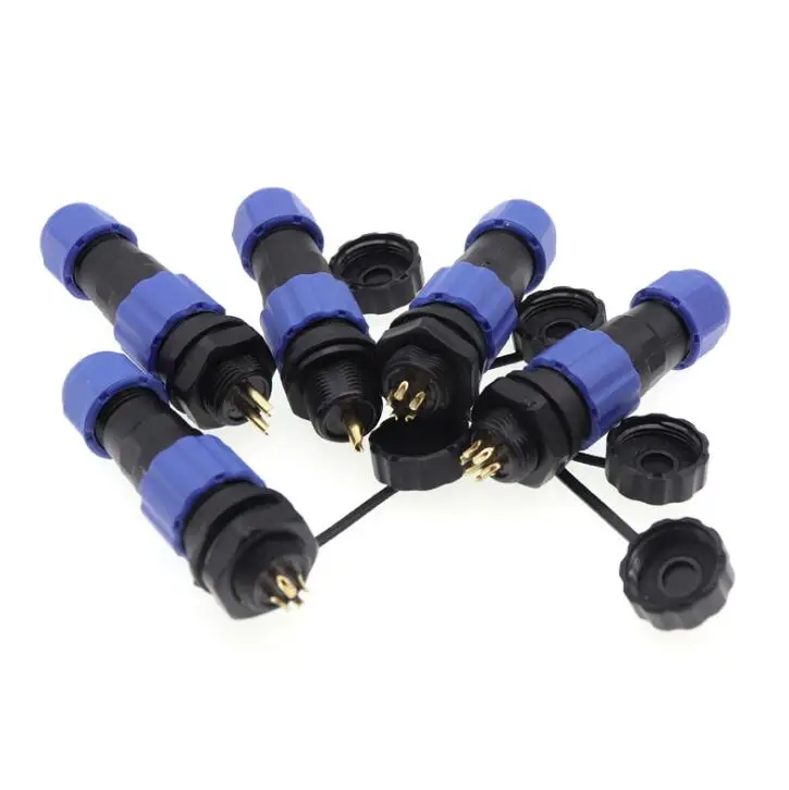 

1set SP13 IP68 waterproof connector male plug&female socket 1/2/3/4/5/6/7/9 pin panel Mount wire cable connector aviation plug