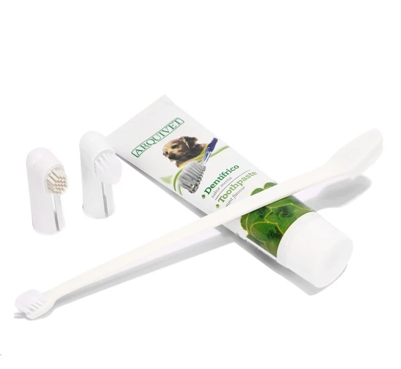 

Pet cleaning supplies set dog toothpaste and toothbrush set oral cleaning dog fingerbrush toothbrush dental care set for dog