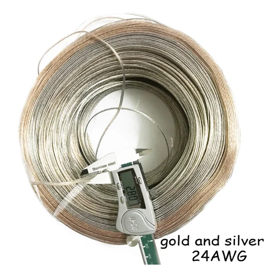 Customized Ul2468 26 24 22 20awg Pvc Tinned Bare Copper Cord Gold And