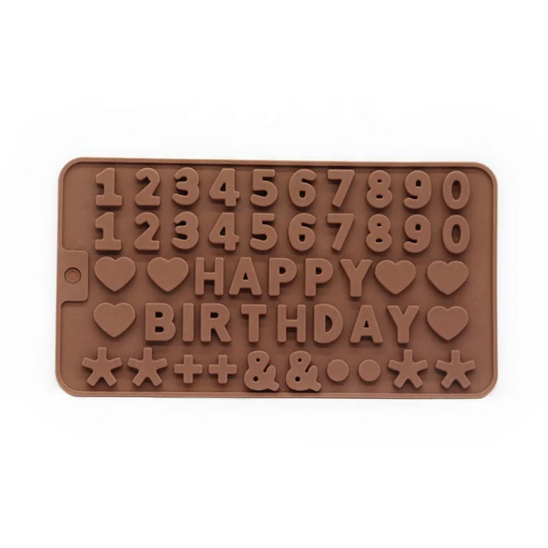 

Creative Alphabet Number Chocolate Biscuit Silicone Mold DIY Pudding Jelly Cake Mold