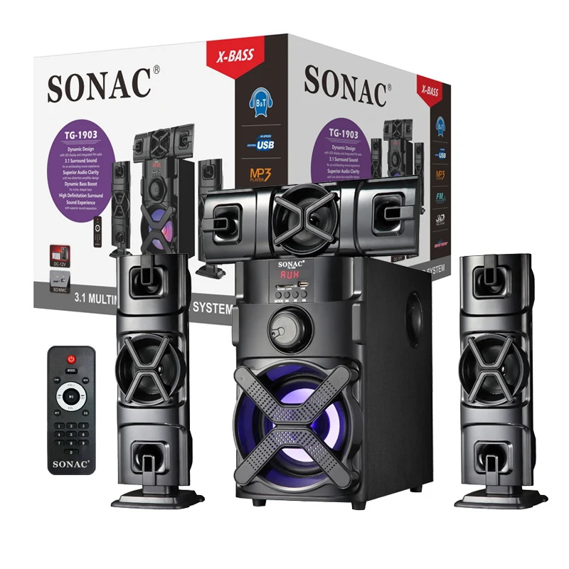 

Sonac TG 1903 channel Home theater systems High Class Super Bass Hifi Surround Sound 3.1 speaker