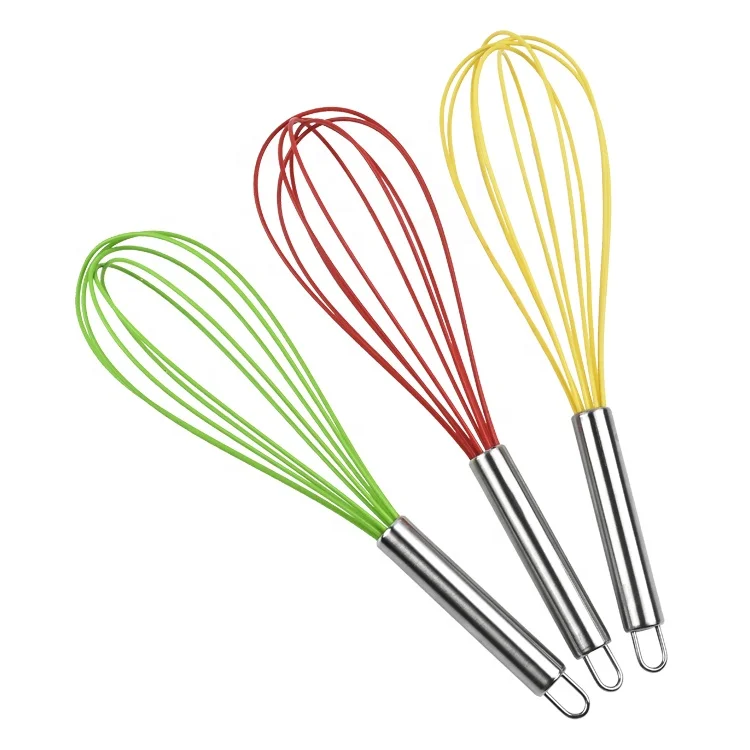 

Food Grade  Kitchenware Silicone egg-beater whisk, Customized colors