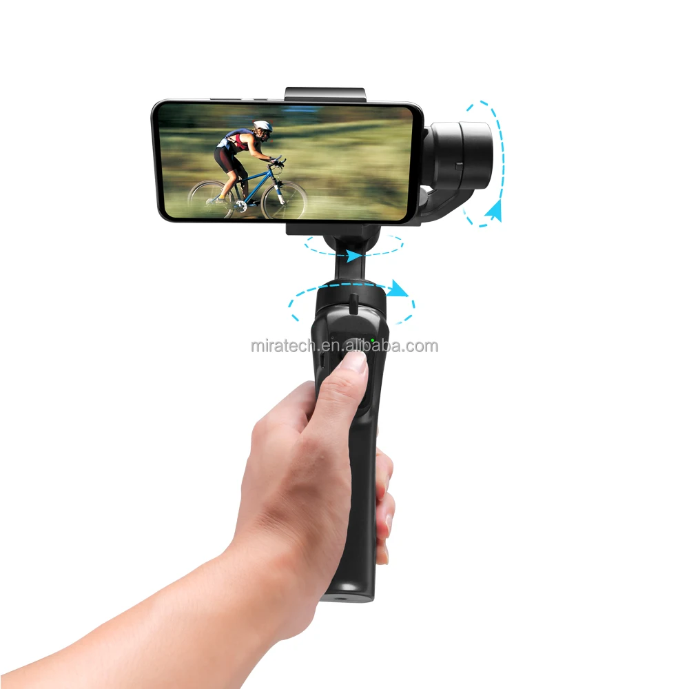 

Mobile Phone Video Stabilizer 3 Axis Handheld Gimbal for Smooth Vlog shooting smartphone Camera Controller Selfie Stick F6