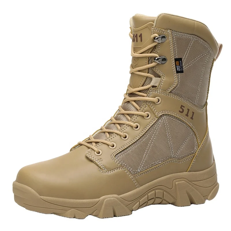 

2020 new fashion MD outsole pu upper outdoor tactical combat training safety army boots military men made in china, Grey