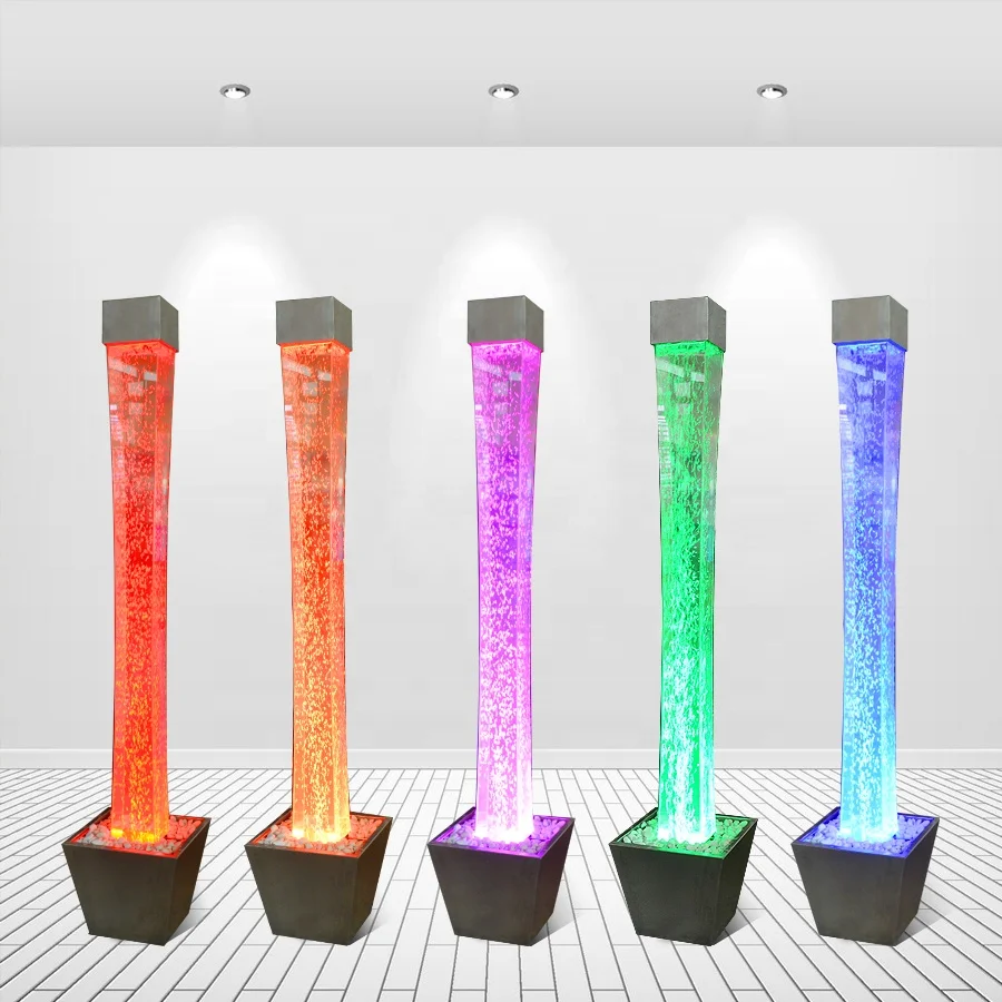 

home decorative acrylic led water bubble dancing columns light tubes, 16 colors changing