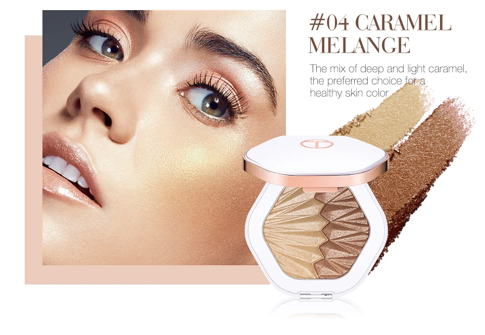 O.two.o Highlighter Powder Palette 2 In 1 Contour Pressed Powder Long