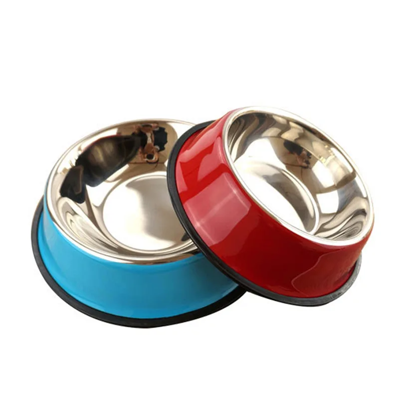 

Wholesale Round Color Spray Paint Stainless Steel Pet Slow Feed Dog Bowl