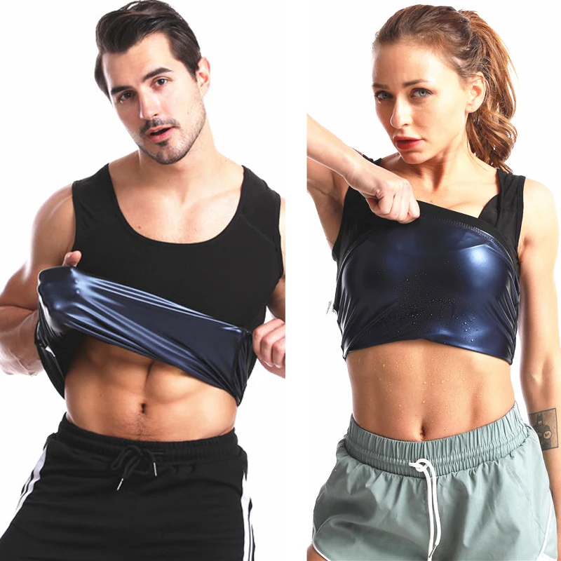 

Hot Sweat Fitness Workout Gym Slimming Body Shaper Weight Loss Shorts Pants Leggings Vest Shirt Sauna Suits For Men and Women, Balck