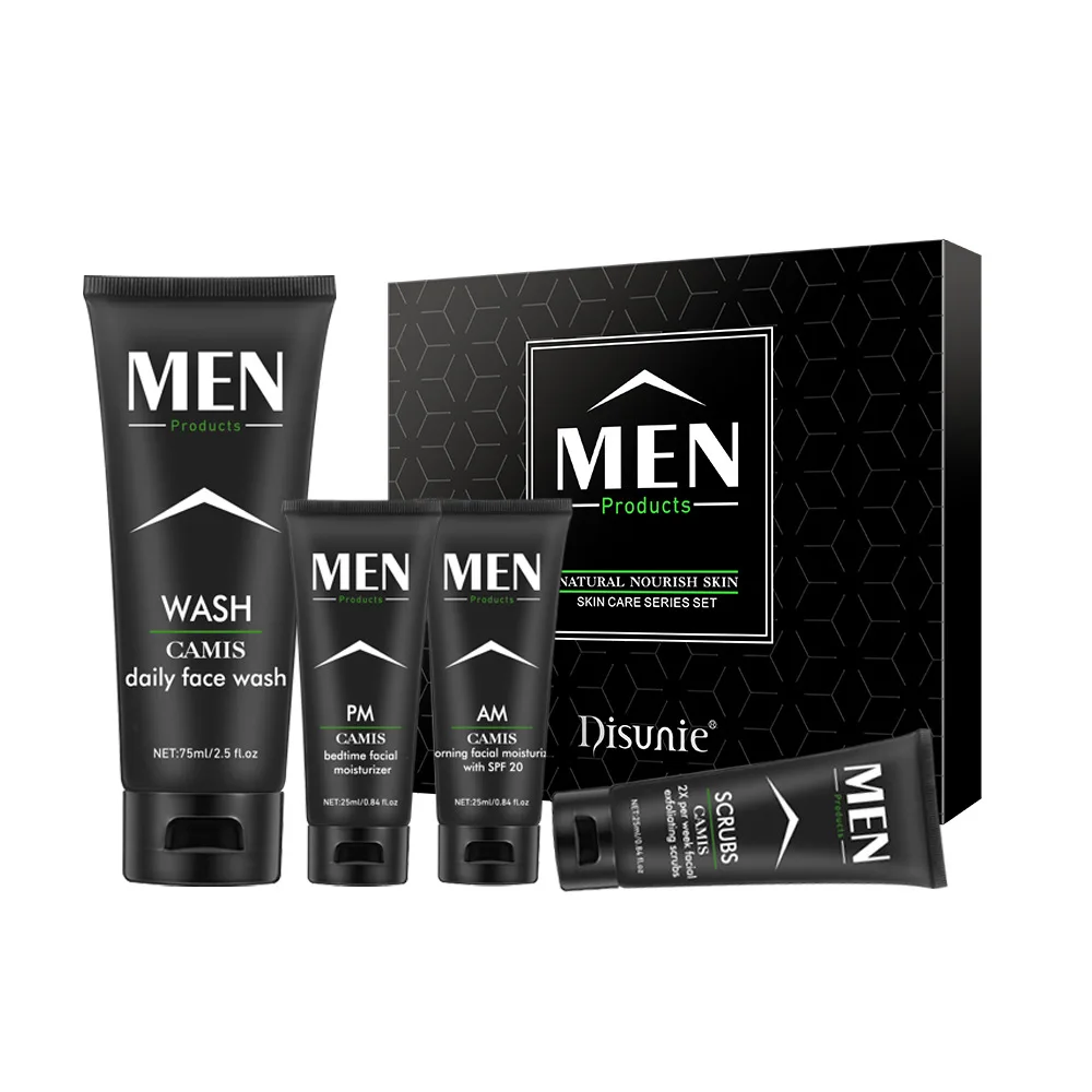 

Hot Sale Amazon Men's Skin Care Set Hydrating Lock Water Moisturize Greasy Men Skin Set