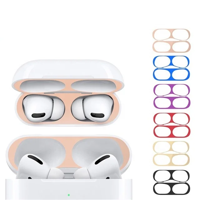 

Plating metal Dust Guard Headset Accessories skin sticker dustproof for airpods pro sticker, Colorful