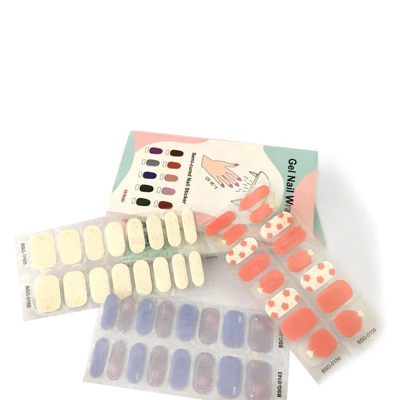 

Beautysticker Wholesale custom nail art wraps decoration real nail polish sticker gel nail sticker uv lamp