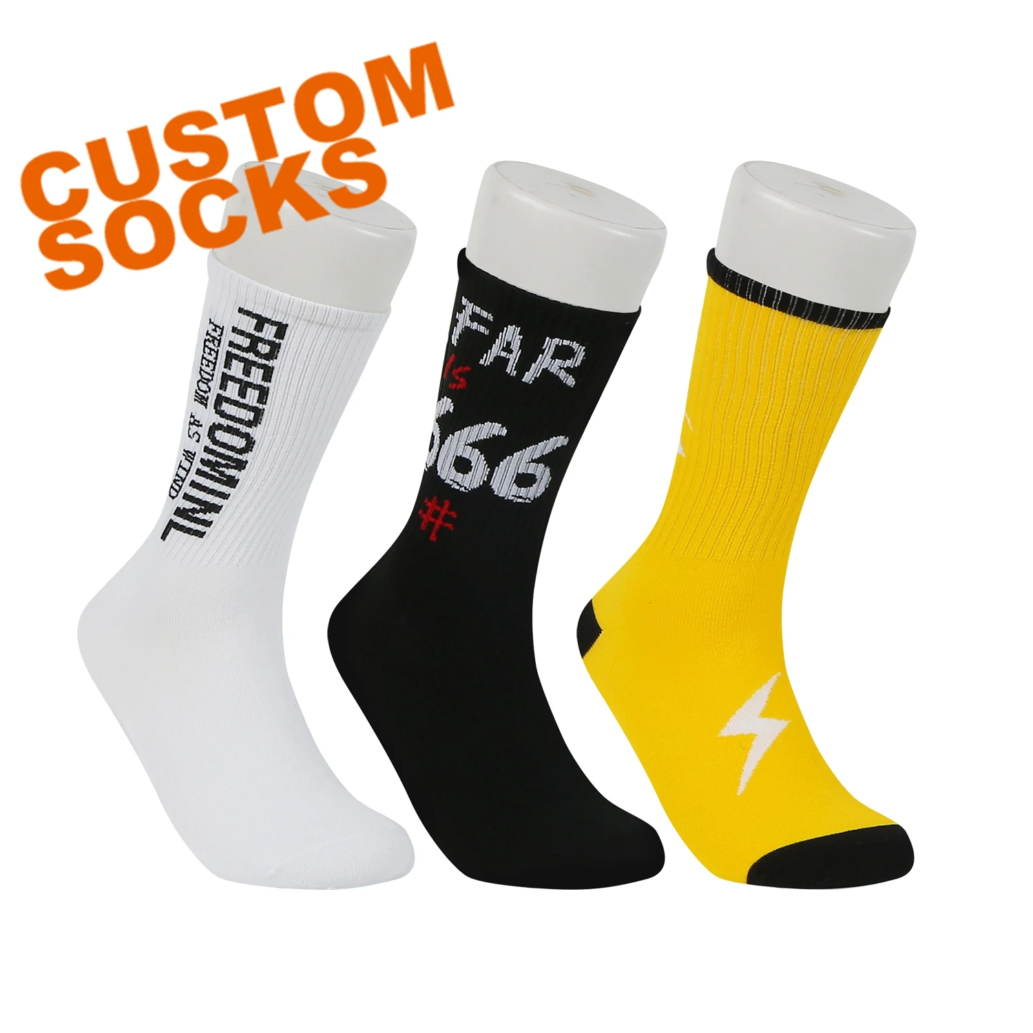 

(FY) knitted premium basketball tube socks logo socks custom sport socks elite