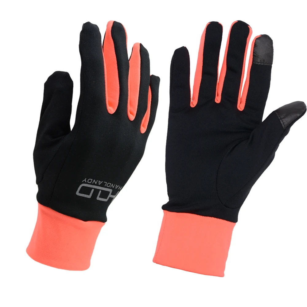 

HANDLANDY probiker running gloves breathable cycling Fleece Winter Screen Touch Gloves unisex sport gloves, Black/pink