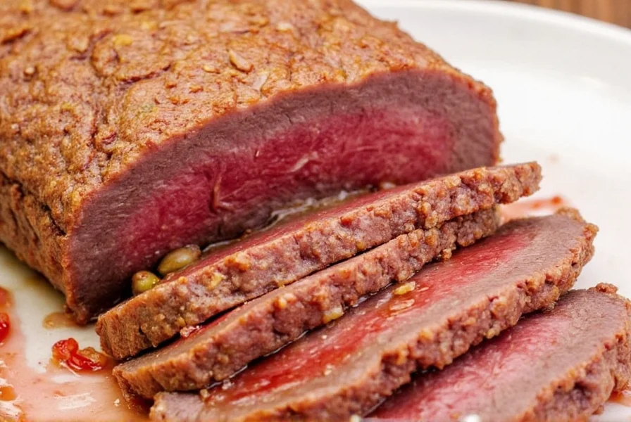 Bowl with beef marinating in colorful spices