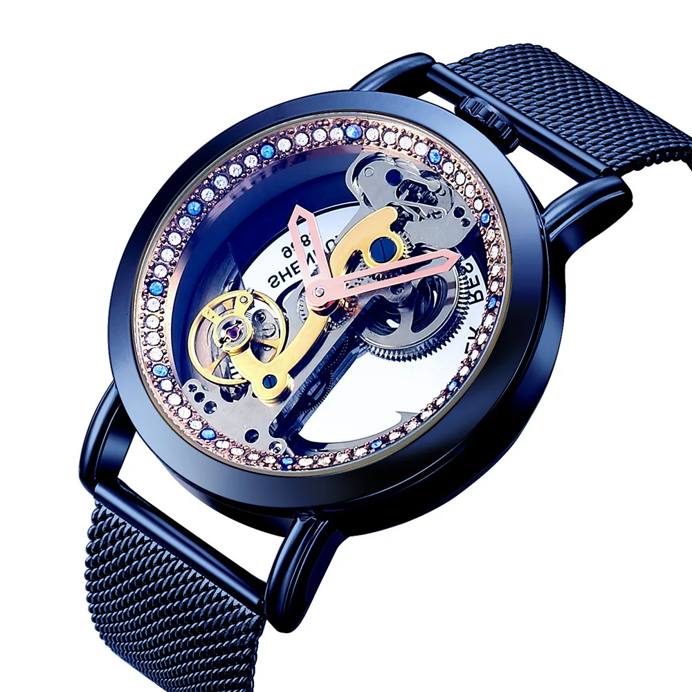 

New Shenhua men's fashion casual simple tuo flywheel automatic mechanical watch