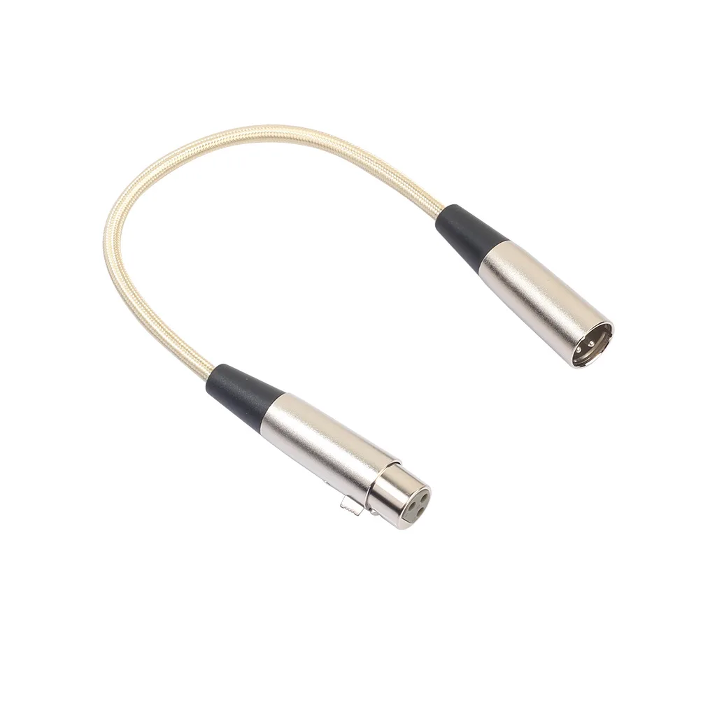 

Nylon net Gold color 3Pin XLR Male TO Female balance cable for microphone mixer audio cable