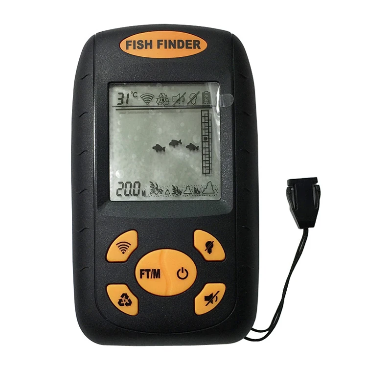 

hot selling wireless LCD portable fishfinder Ultrasonic detector sonar sensor transducer Sonar Fish Finder, Black