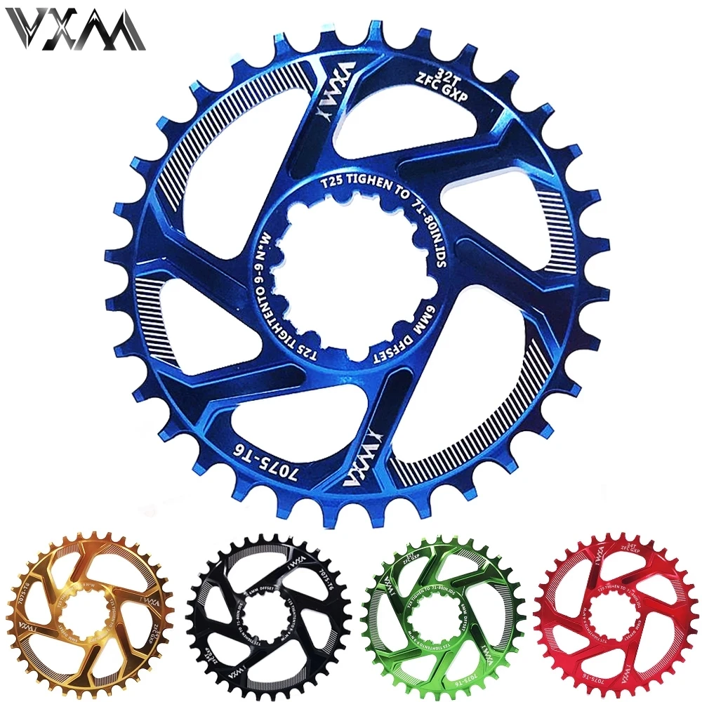 

VXM Mountain Bike Chainwheel oval Bicycle Chainring For ARAM GXP XX1 X9 XO X01 Crank sprocket wheel parts 32/34/36/38T, Black red blue green yellow