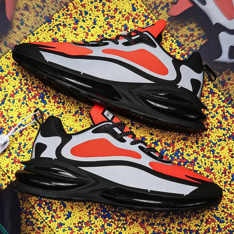 

New fashion Reflective fabric running sport cool men's casual shoes
