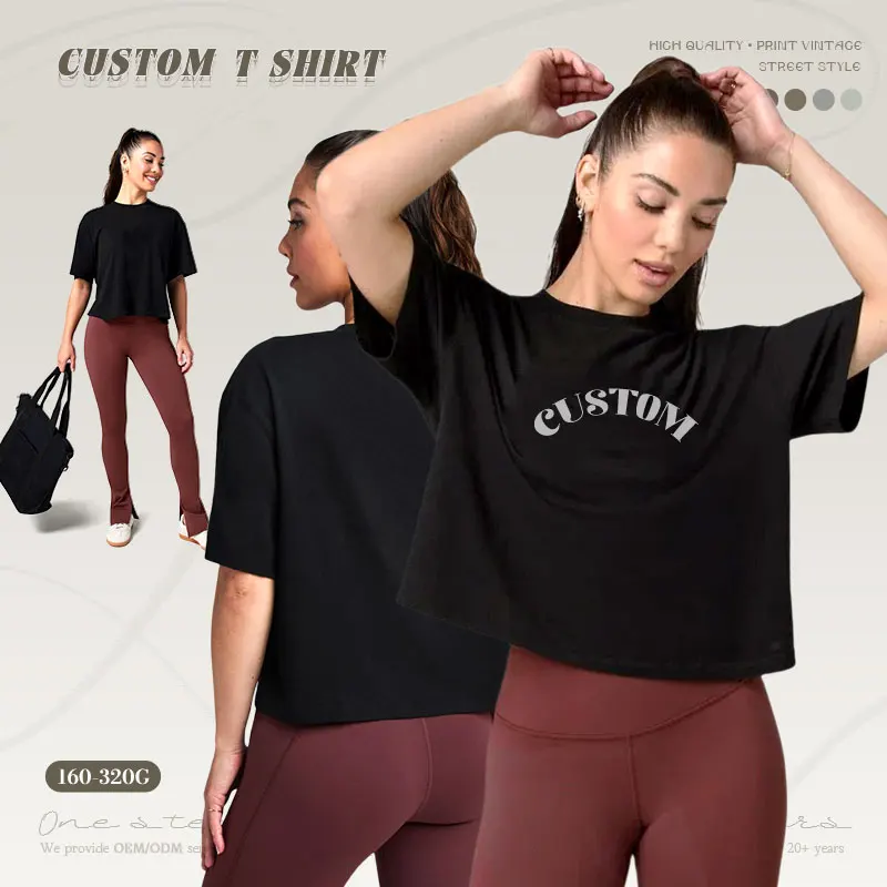 Oversized Crop T Shirt Gym & Yoga