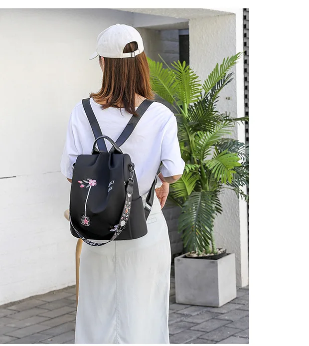 Wholesale Fashion Chinese Style Embroidery Oxford Girl Rucksack Backpack Bag