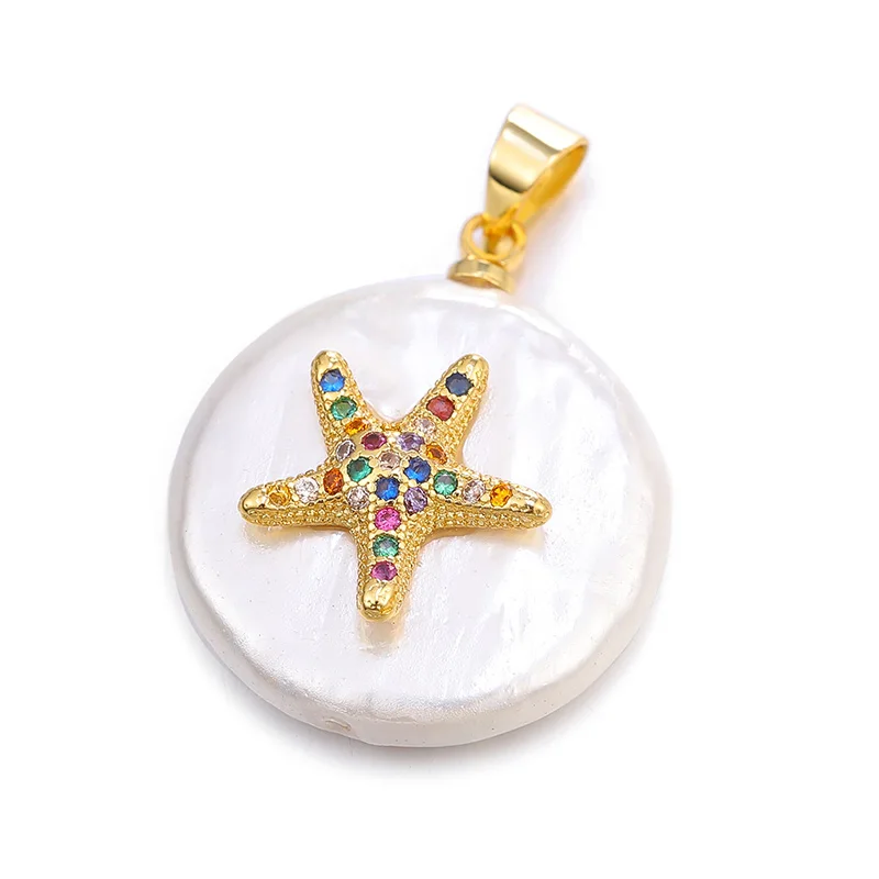 

Multi-style pearl pressed light luxury pendant elegant fashion pearl diamond creative necklace pendant", Gold plated
