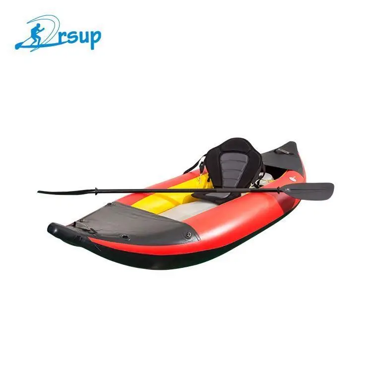 

New design cheap water amusement equipment inflatable racing kayak with paddle