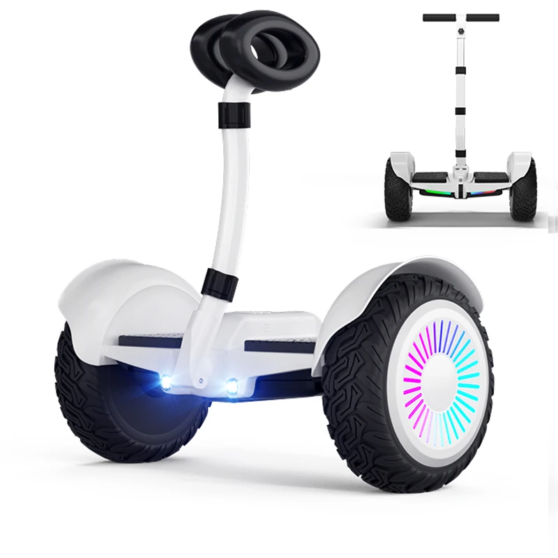 

Chargable Self balance electric scooter, patented hoverboard with led light hot sale music self balance scooter for Kids ce pass, Black/white