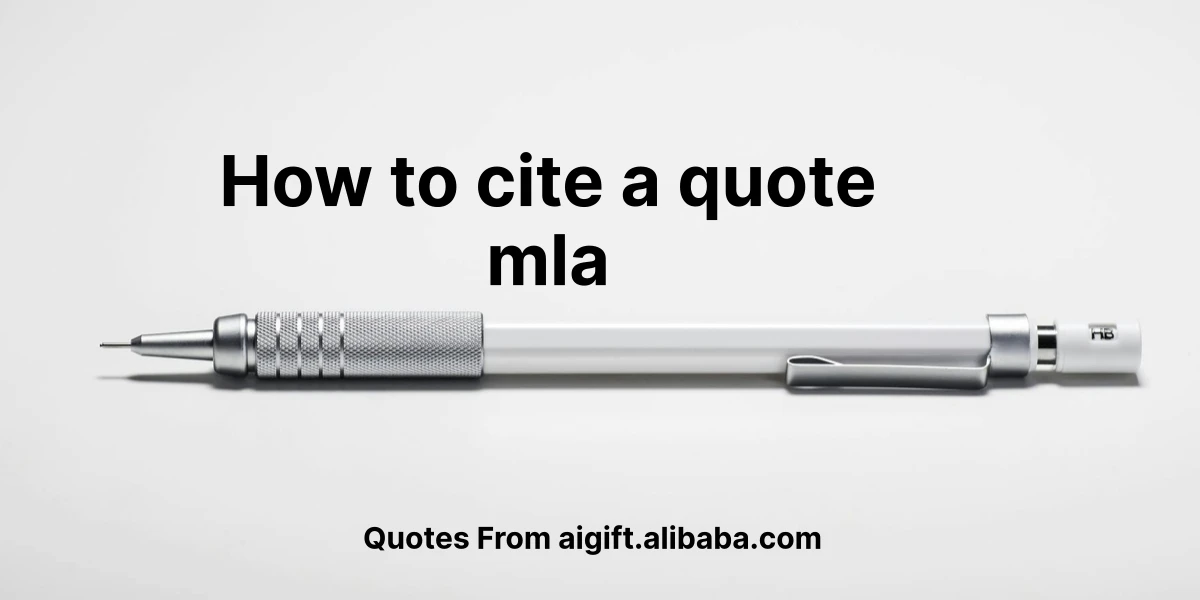 how to cite a quote mla