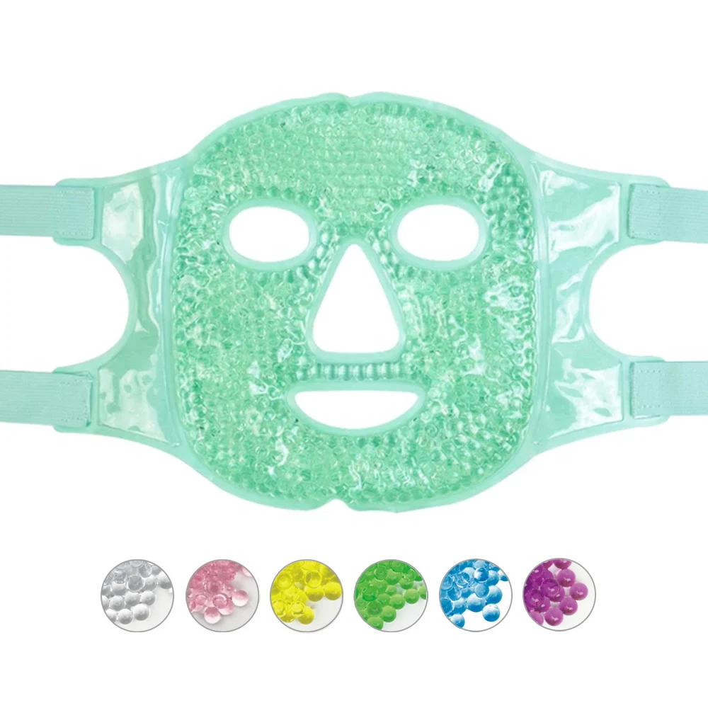 

reusable anti puffy soothing spa cold hot gel face mask compress gel face mask, Any color