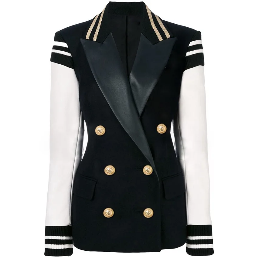 

Factory wholesale 2020 new arrival fashion ladies PU leather women blazer jacket women's jackets