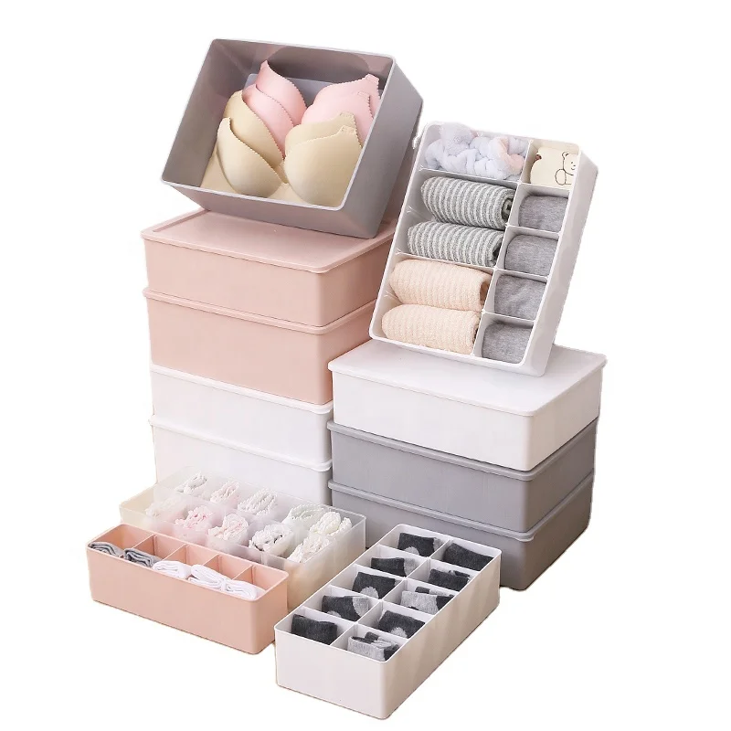 

factory cheap price adjustable Plastic Drawer Storage box Organizer Bra Sock Underwear Storage Box