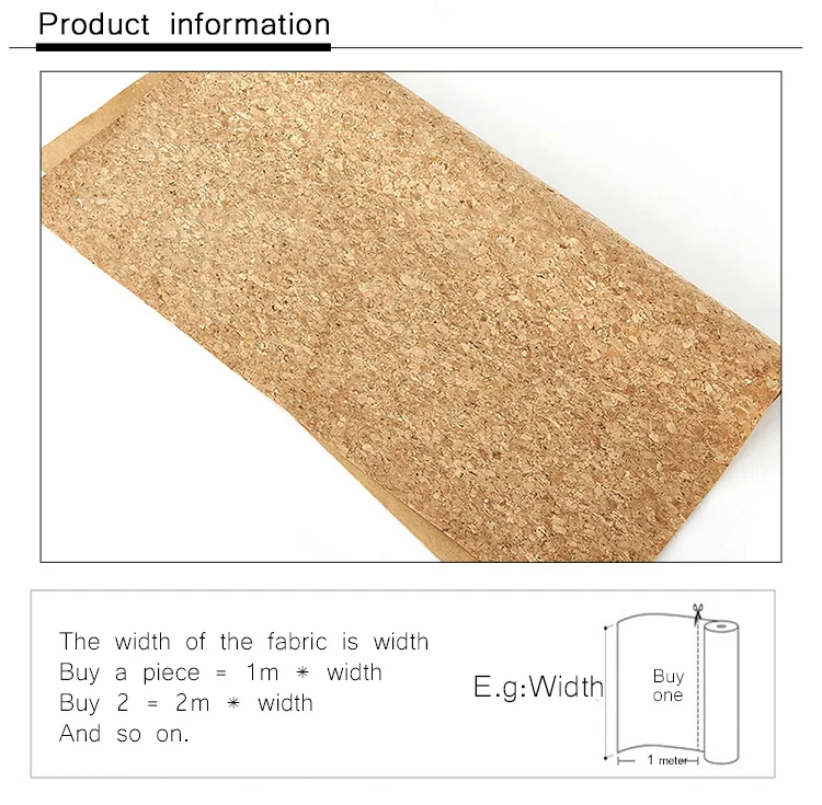 Good quality leather natural gold fleck cork fabric