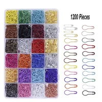 

1200pcs Metal Pear Shaped Safety Pins Calabash Pins Clothing Tag Pins Knitting Needle Stitch Markers