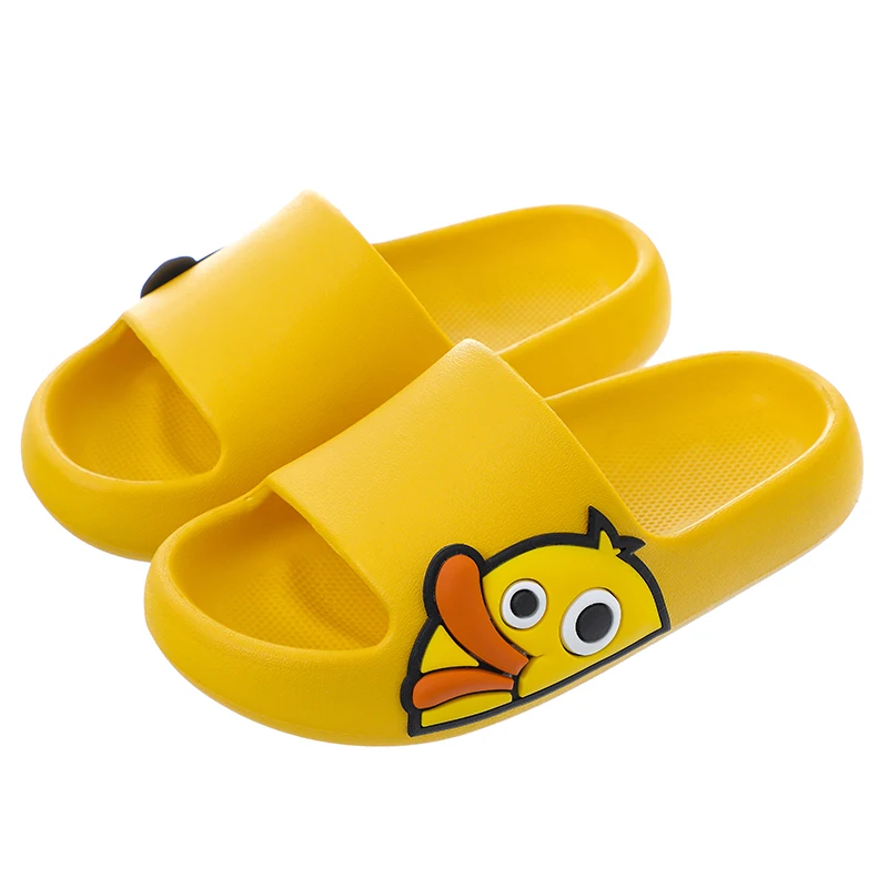 

summer childern Cool slippers Anti-skid soft cute kids comfortable sole cartoon beach home shoes parent child slippers, Yellow pink black blue orange green