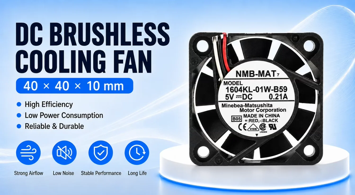 Fan, DC5V, 0.21A, 4010, NMB - detail 4