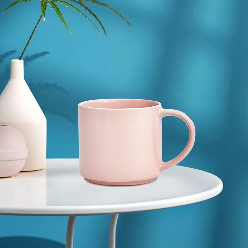 

Popular fashion ceramic coffee travel mugs sublimation, Pink/blue
