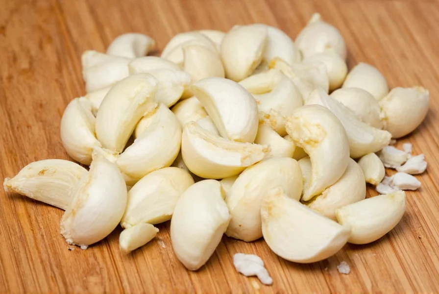 Garlic conversion chart showing different forms and measurements