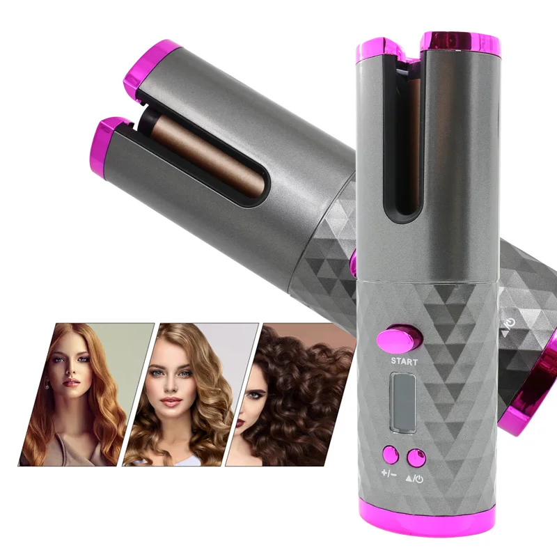 

LED Display Automatic Hair Styling Curling Iron Ceramic Curling hair curler, Purple