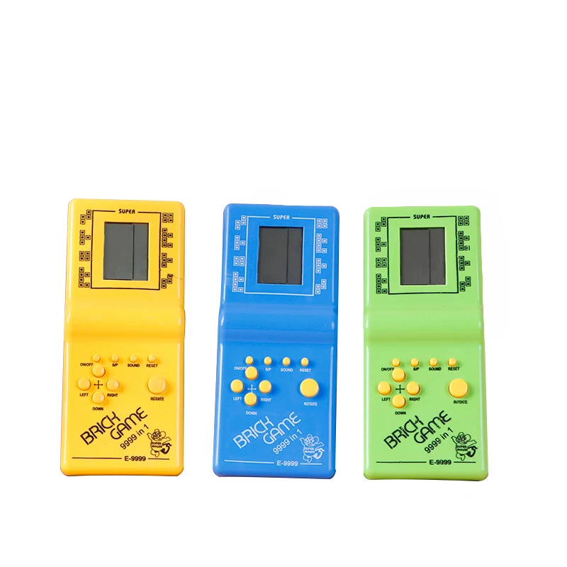 

Children Classic Nostalgic Building Blocks Retro Educational Toy Game Machine Handheld Console Brick Game 9999