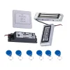 Complete access control system kit 600Lbs Magnetic Lock plastic exit push button Access Control System