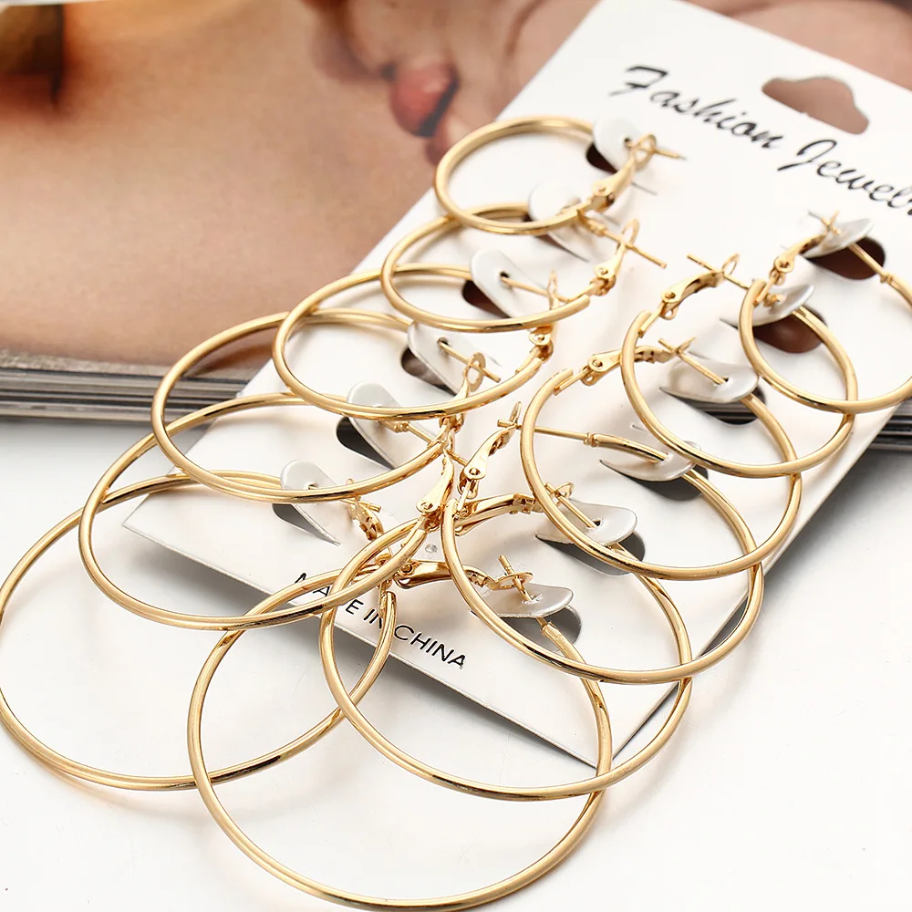 

HZS404 Hot selling Fashion Earrings set Hoop earrings Set jewelry wholesale