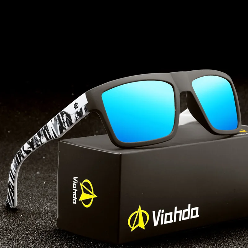 

Viahda NEW Cool Square Sunglasses Men Coating Mirror Driving Sun Glasses Eyewear Male Goggles V6009, Picture colors