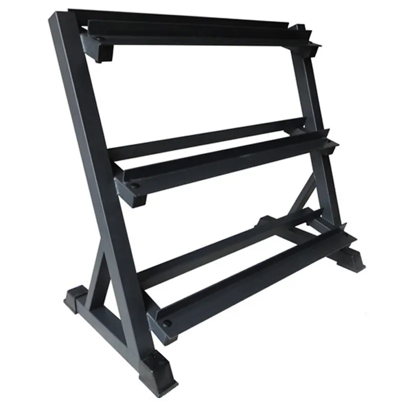 

Fitness equipment professional three-layer hexagonal dumbbell bracket household rubberized dumbbell rack
