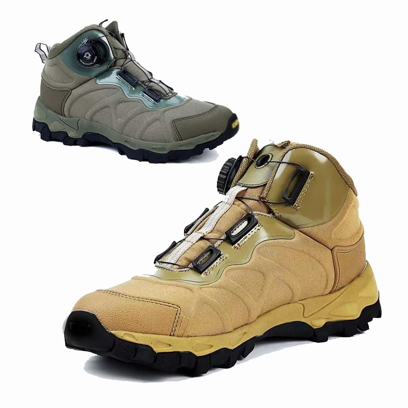 

Mens Desert Tactical Combat Boots Hunting Out Automatic Buckle Camouflage Military Boot Man Style Boots, 3 color