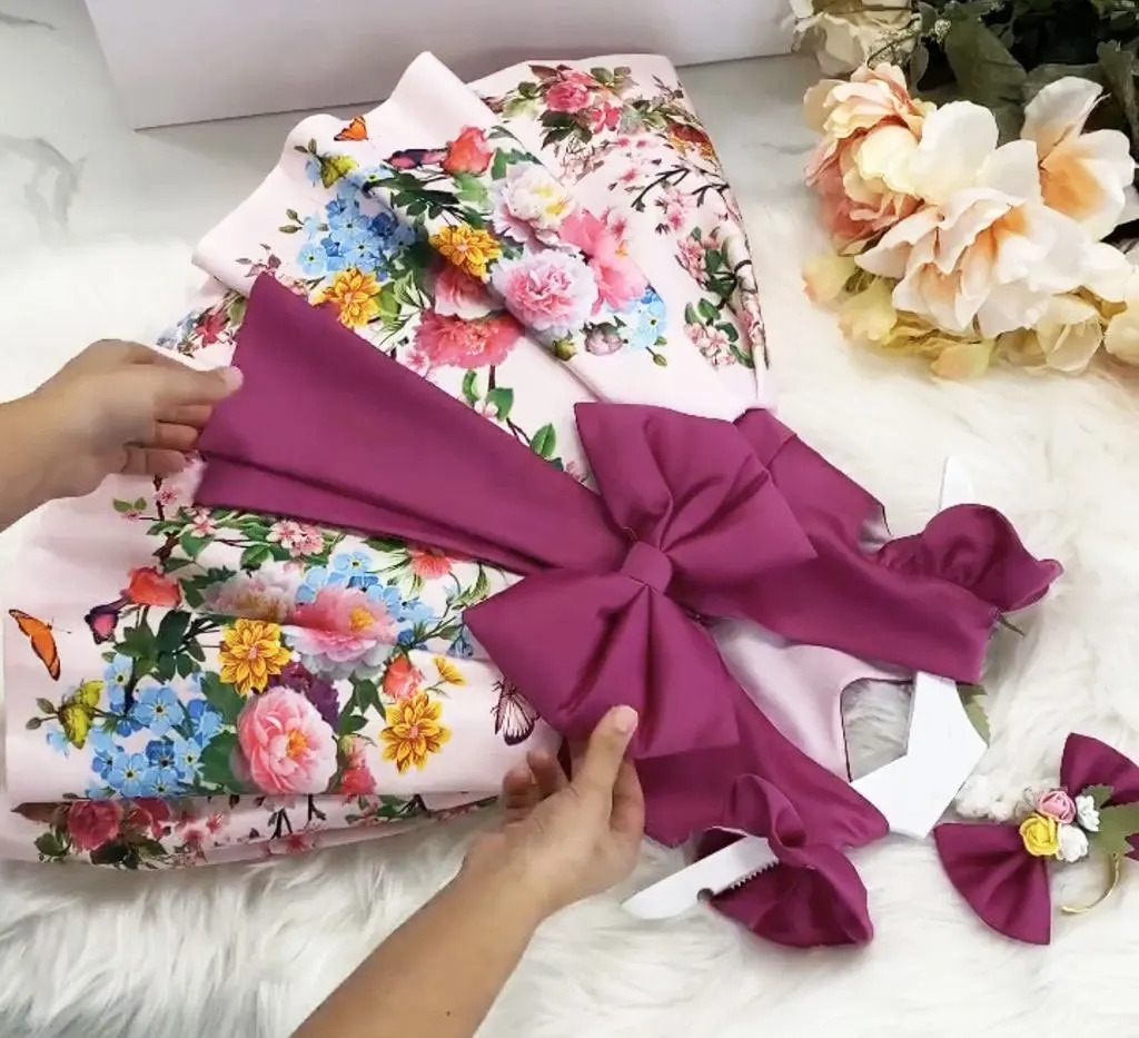 

Hot Sell Flower Girl Dresses Newborn baby Gown princess dresses 2-6 years