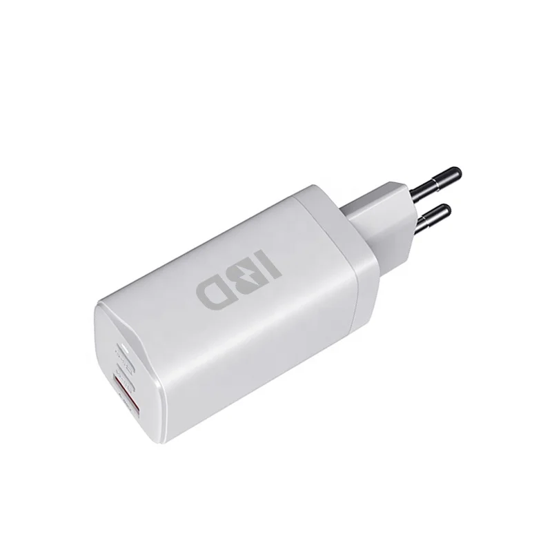 

CE Rohs Kc Hot Pd Qc3.0 3 Port Charger Usb C Quick Charge Fast Usb Charger EU KR Pin PD GaN Adapter 65W GaN Charger, White, black