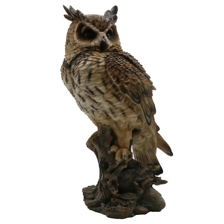 Realistic Resin Garden Decor Bird Figurine Resin Owl Sculpture ...