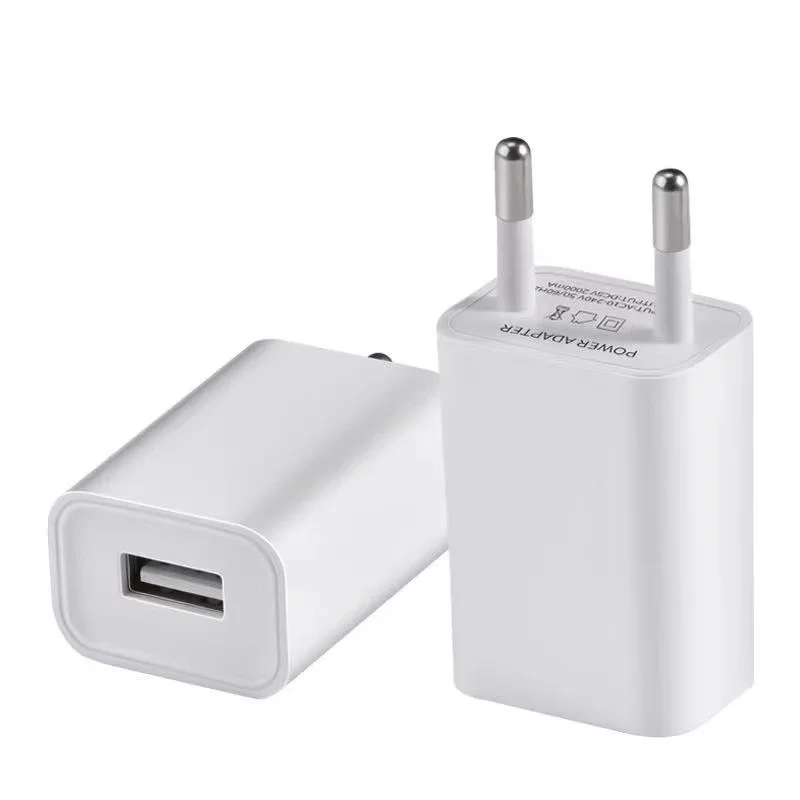 

portable 5W Power Charger Travel US EU Plug usb port wall charger, Black/white